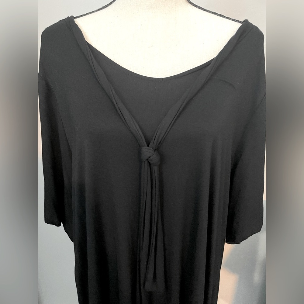 Black Lane Bryant Top with tie embellishment size 22